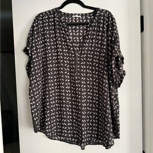 Maurices Black and White Patterned Top